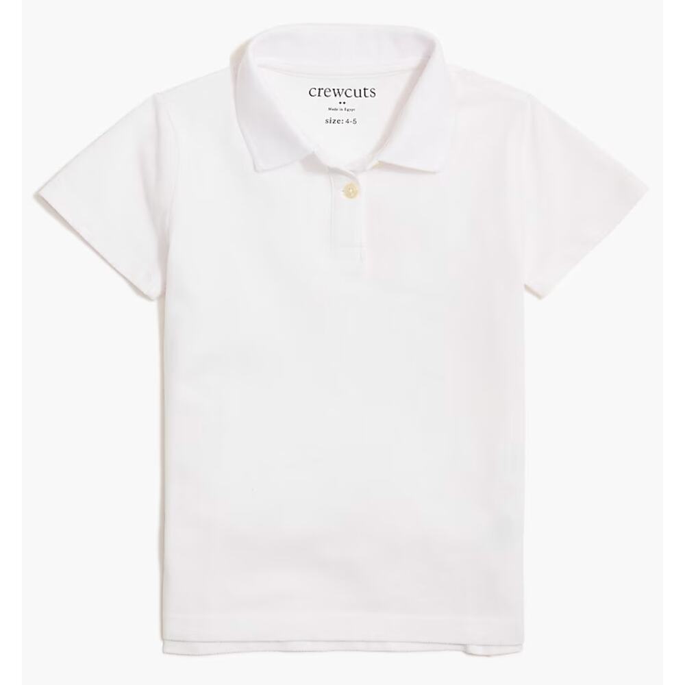 Crewcuts Factory | Kids’ White Piqué Polo Shirt  | Sz 8
